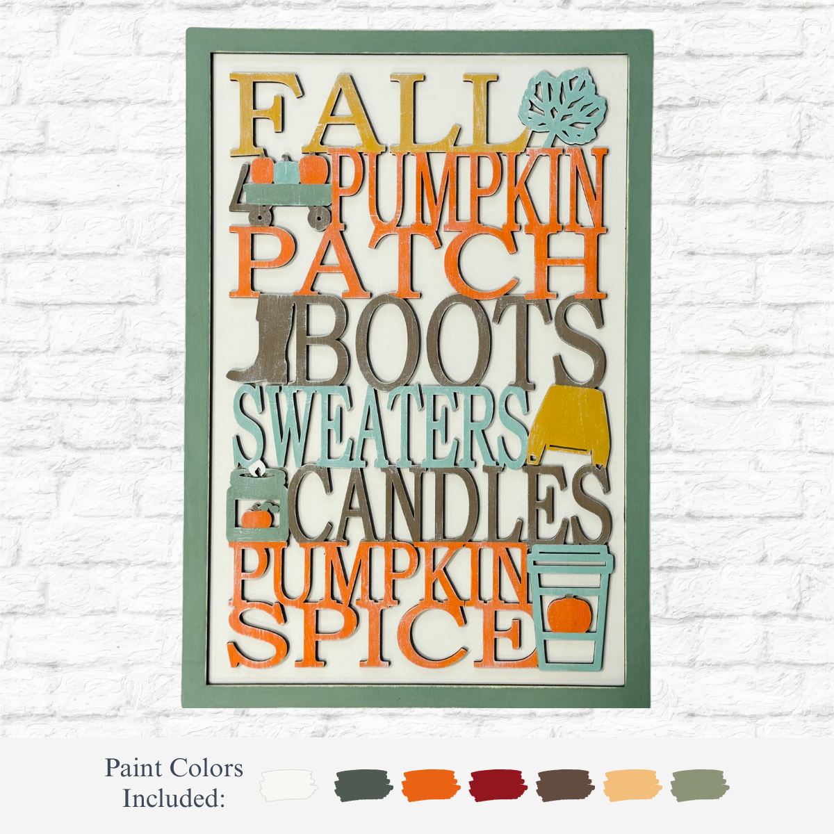 Bring autumn home with The Rustic Rhode DIY Fall Subway Word Art Sign, featuring cozy colors and fall words like FALL, PUMPKIN PATCH, BOOTS, SWEATERS. Perfect as a craft kit or décor gift!.