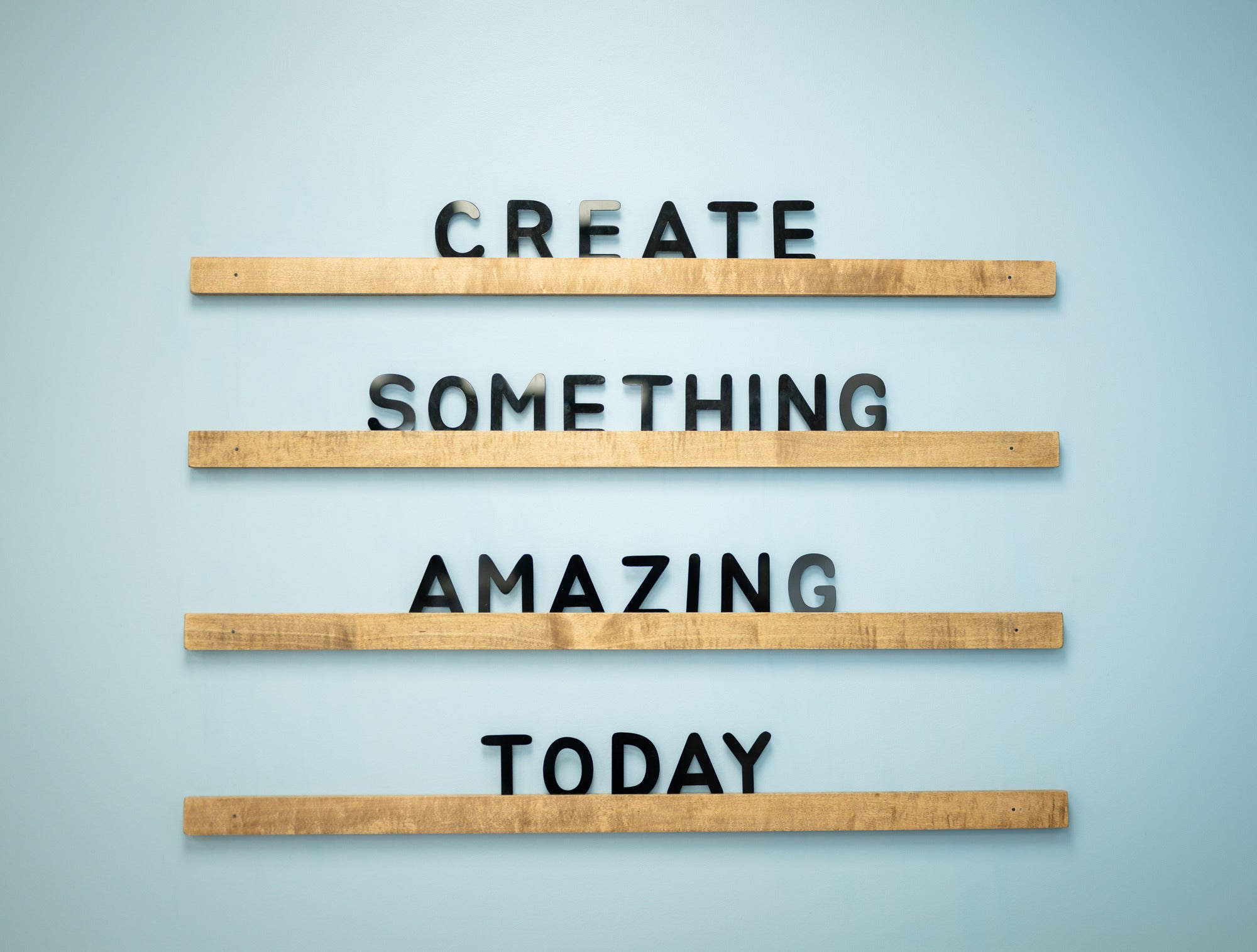 Rustic Rhode sign "Create Something Amazing Today"