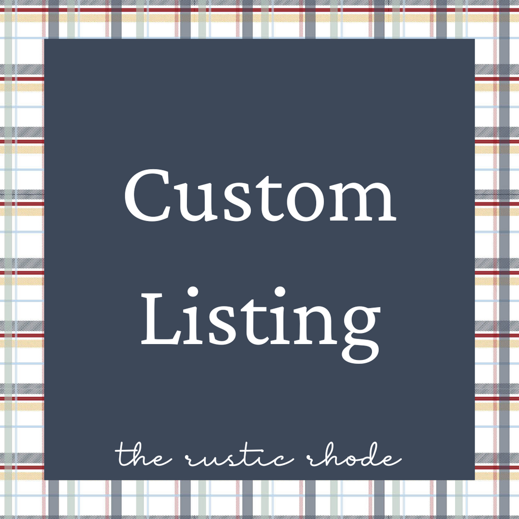 Custom Listing- J. Mackey