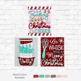 Create festive decor with The Rustic Rhode’s DIY Christmas Baking Sign Trio—includes “Baking Christmas Cheer” with gingerbread, stacked “Jolly” bowls, and “We whisk you a Merry Christmas.” Perfect for holiday crafts or personalized kitchen decor!.