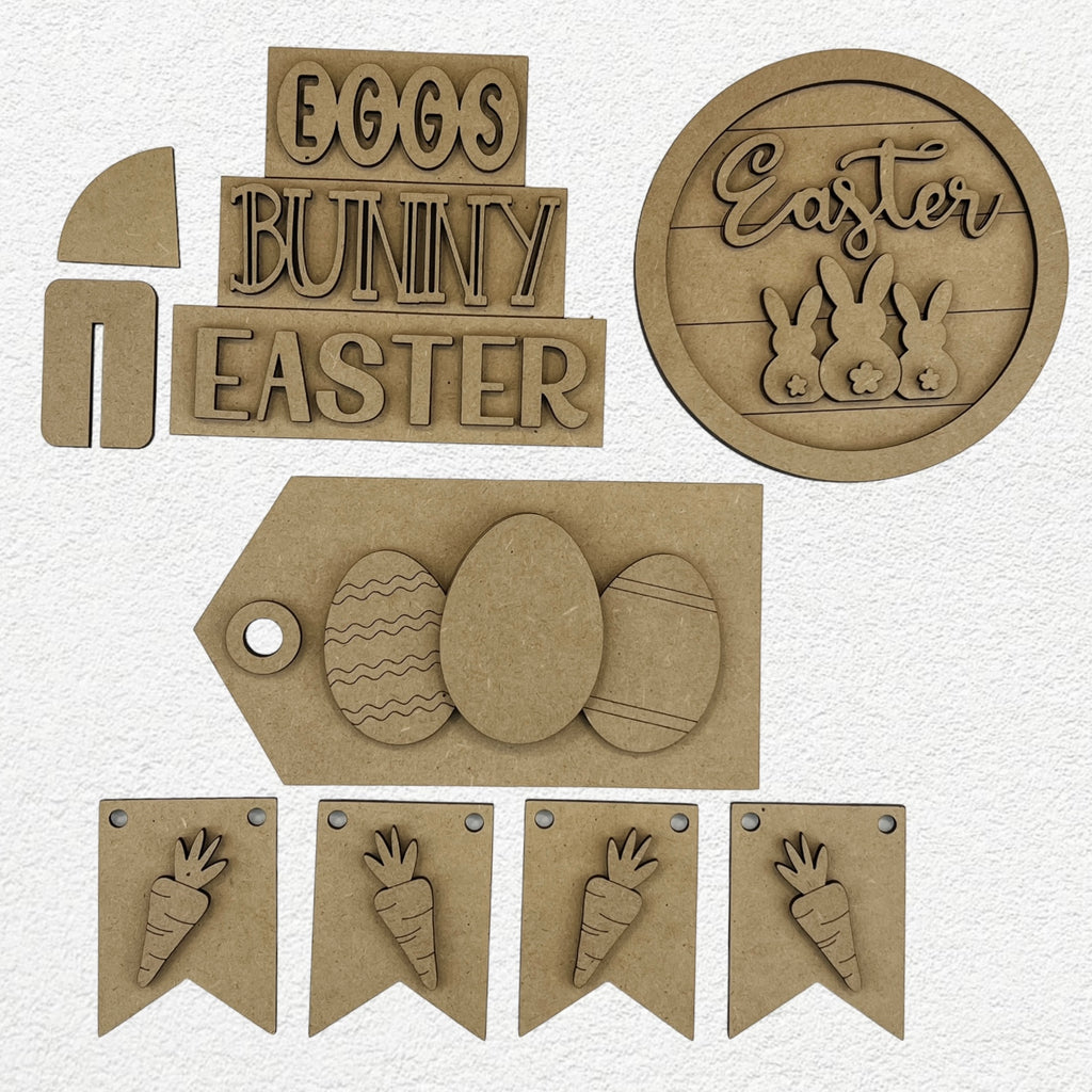 DIY Easter Tiered Tray Kit Raw