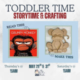 Toddler Time May 29th & 31st 10:00 AM