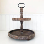 Foundations Decor Tiered Tray - Antique Finish, Round 15" Foundations Decor