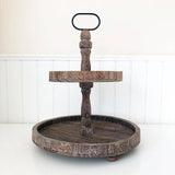 Foundations Decor Tiered Tray - Antique Finish, Round 15" Foundations Decor
