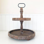 Foundations Decor Tiered Tray - Antique Finish, Round 15" Foundations Decor