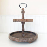 Foundations Decor Tiered Tray - Antique Finish, Round 15" Foundations Decor